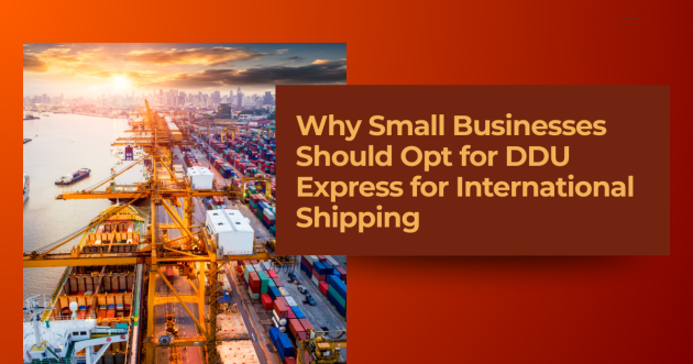 Small business owner shipping packages internationally with DDU Express service