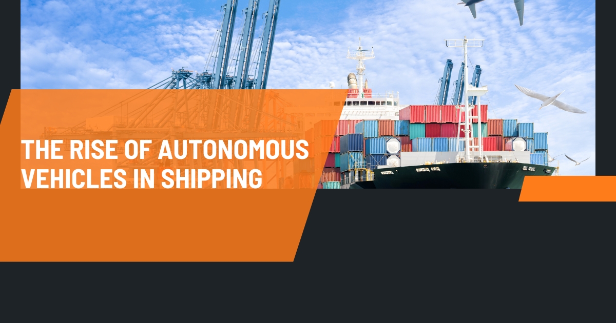 Autonomous cargo truck and ship navigating through smart logistics route