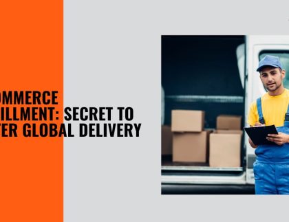 E-commerce fulfillment process ensuring fast global delivery with smart logistics and warehouse management