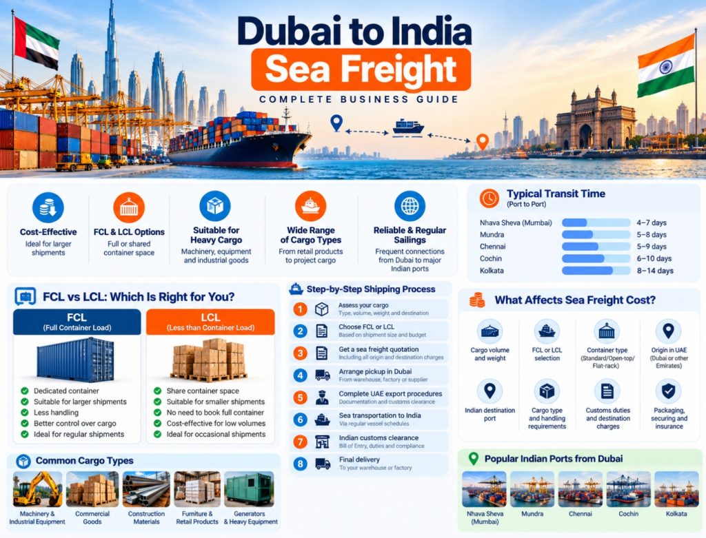 Dubai to India Sea Freight Complete Business Guide